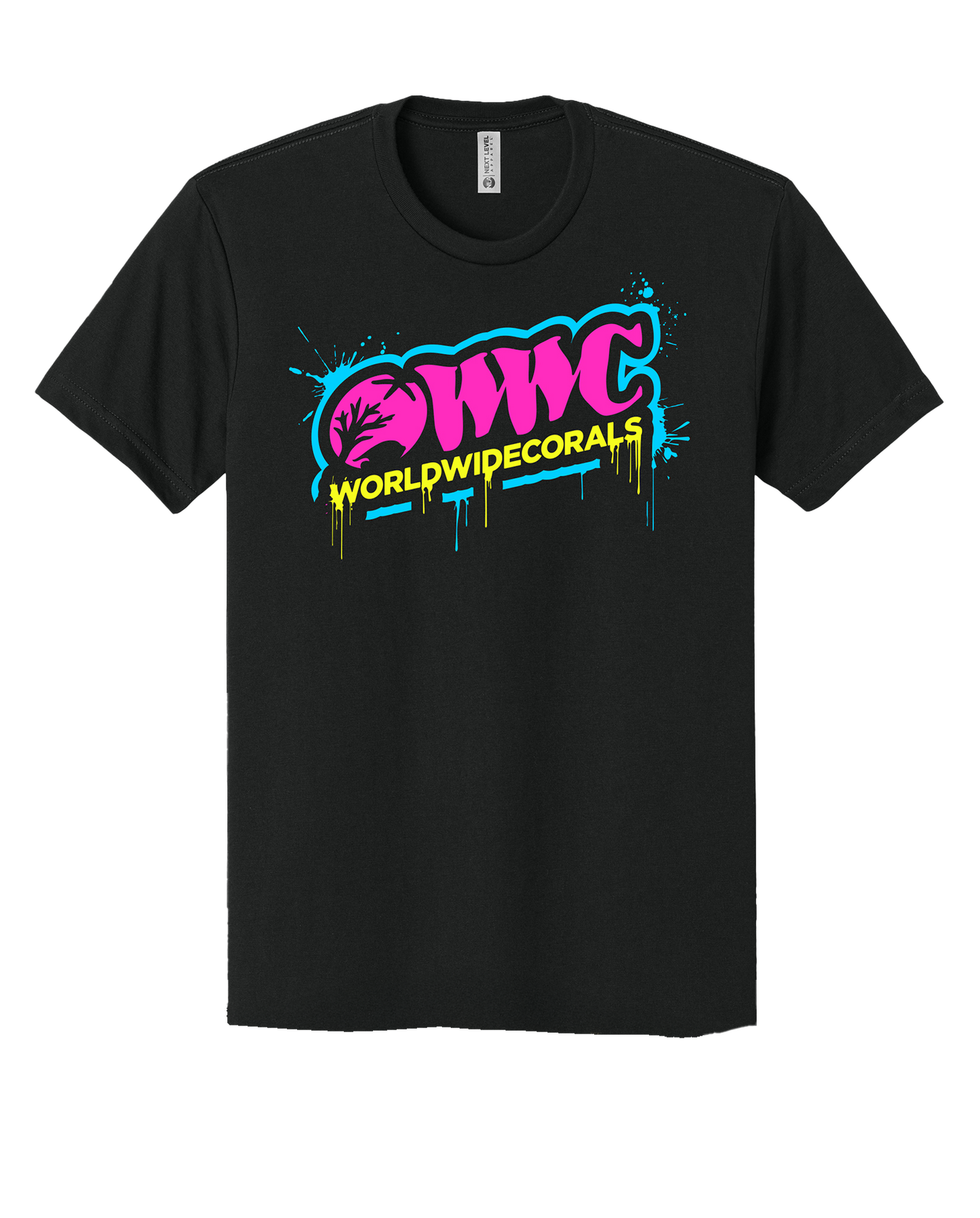 UV Ink WWC Pink Paint Drip T-Shirt