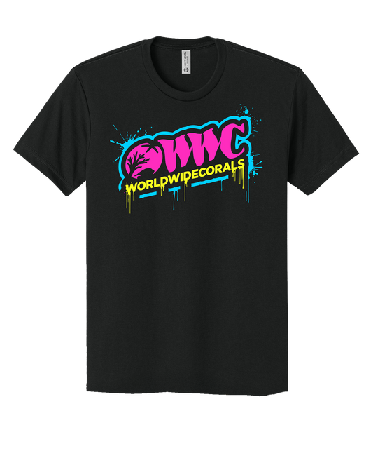 UV Ink WWC Pink Paint Drip T-Shirt